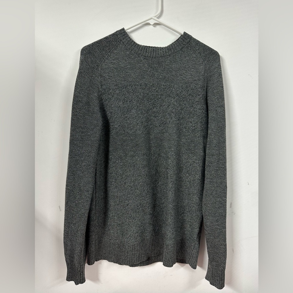Smartwool Mens Gray M Ripple Ridge Crew Neck Sweater Merino Wool Blend Knit Top